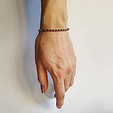 Срібний браслет Proba з натуральним гранатом 13.62ct, вага виробу 4,28 г (2129011) adjustable розмір, фото 5