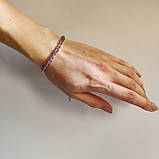 Срібний браслет Proba з натуральним аметистом 9.44ct, вага виробу 5,8 г (2129028) adjustable розмір, фото 4