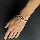 Срібний браслет Proba з без каменів, вага виробу 20,64 г (2190547) 18 розмір, фото 6