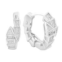 Срібні сережки Proba з фіанітами (2190608)