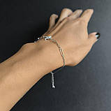 Срібний браслет Proba з фіанітами, вага виробу 2,81 г (2190615) 1720 розмір, фото 7