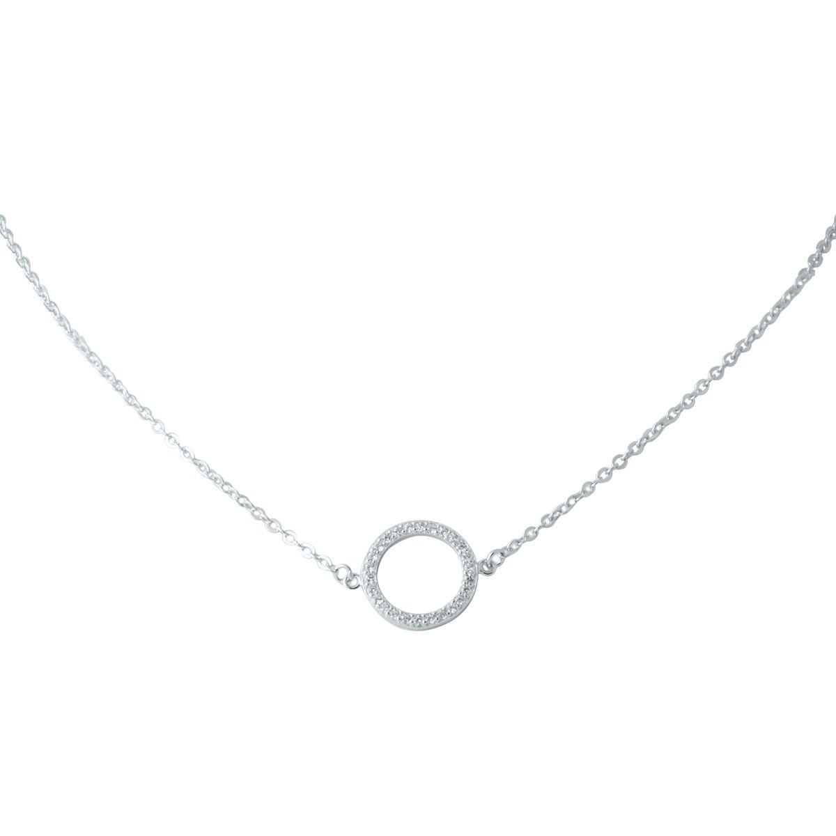Срібне кольє Proba з фіанітами, вага виробу 2,74 г (2022213) 450500 розмір, фото 1