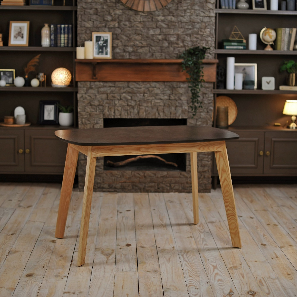 Стіл прямокутний обідній кухонний Onto Вінцензо Преміум 120 Коричневий