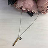 Срібне кольє Proba з без каменів, вага виробу 3,15 г (2023036) 400450 розмір, фото 2