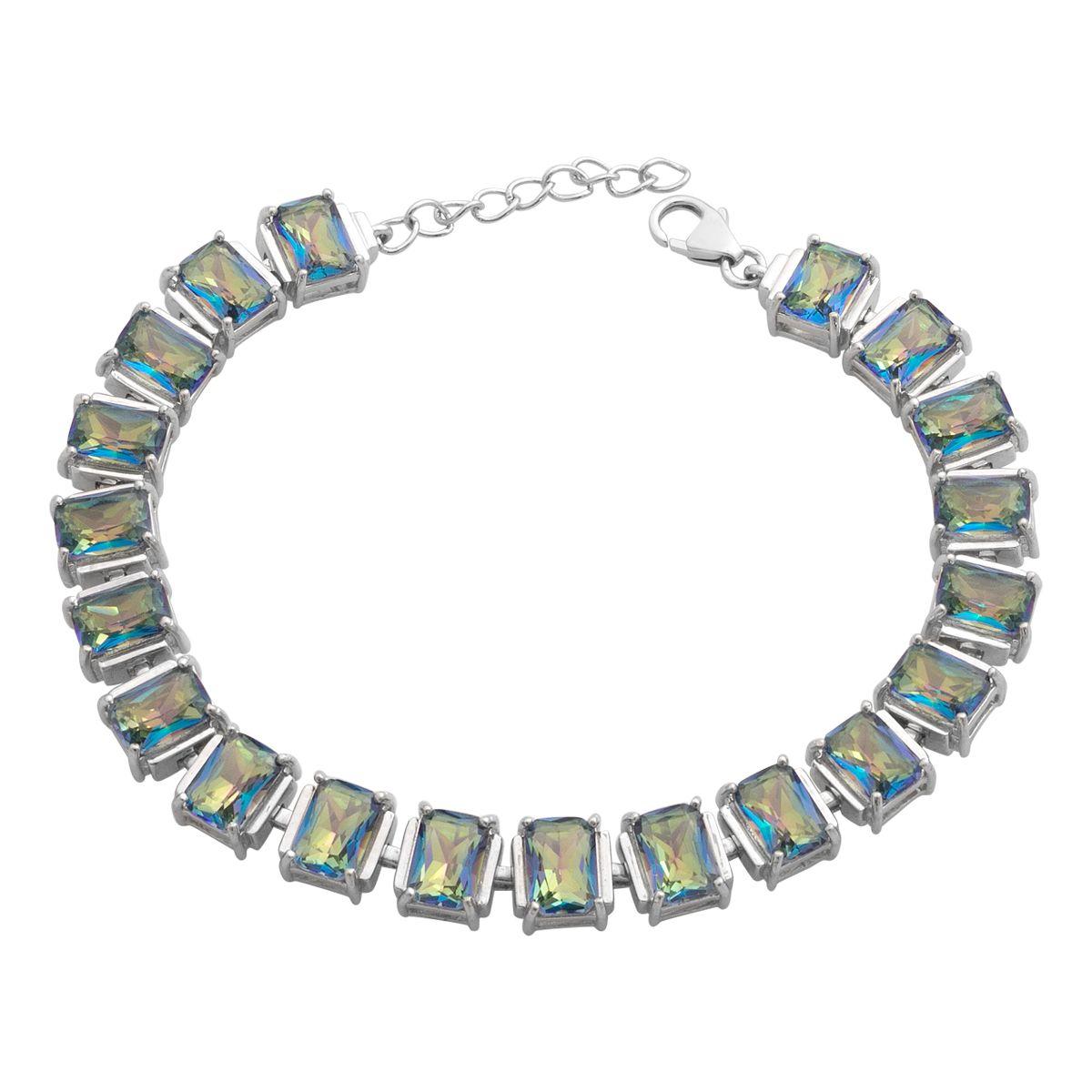 Срібний браслет Proba з містик топазом, вага виробу 15,49 г (2190783) 1720 розмір, фото 1