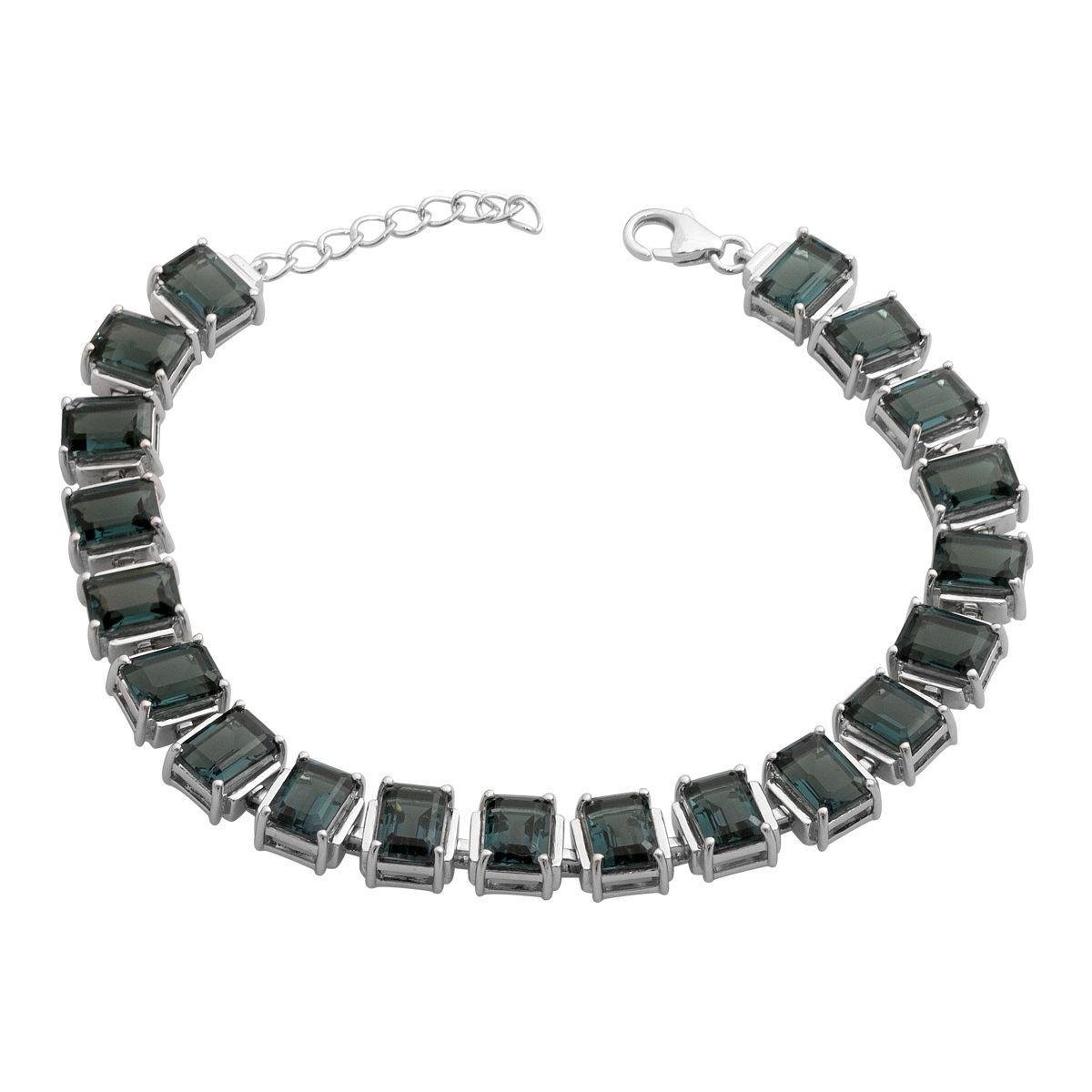 Срібний браслет Proba з топазом Лондон Блю, вага виробу 15,97 г (2190806) 1720 розмір, фото 1