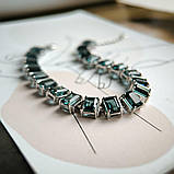 Срібний браслет Proba з топазом Лондон Блю, вага виробу 15,97 г (2190806) 1720 розмір, фото 5