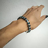 Срібний браслет Proba з топазом Лондон Блю, вага виробу 15,97 г (2190806) 1720 розмір, фото 6