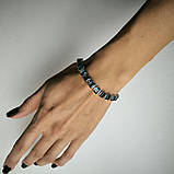 Срібний браслет Proba з топазом Лондон Блю, вага виробу 15,97 г (2190806) 1720 розмір, фото 7