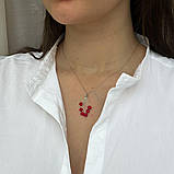 Срібне кольє Proba з коралом, вага виробу 3,99 г (2131823) 400450 розмір, фото 5