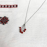 Срібне кольє Proba з коралом, вага виробу 3,99 г (2131823) 400450 розмір, фото 6