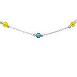 Срібне кольє Proba з фіанітами, вага виробу 2,99 г (2133551) 400450 розмір, фото 2