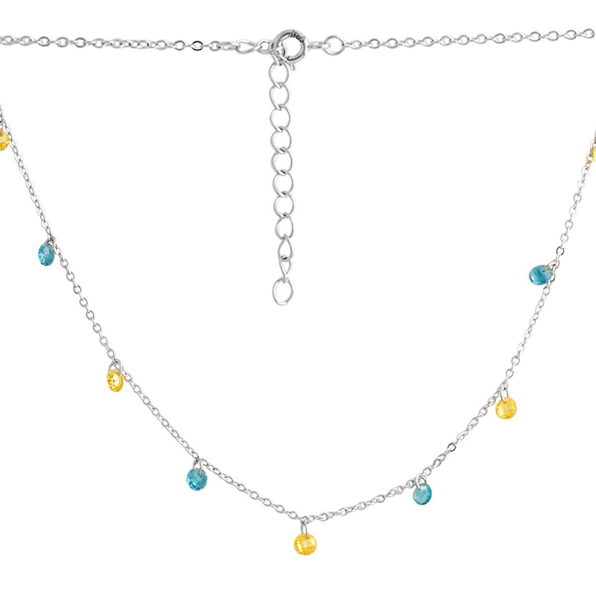 Срібне кольє Proba з фіанітами, вага виробу 2,65 г (2133568) 4204500 розмір, фото 1