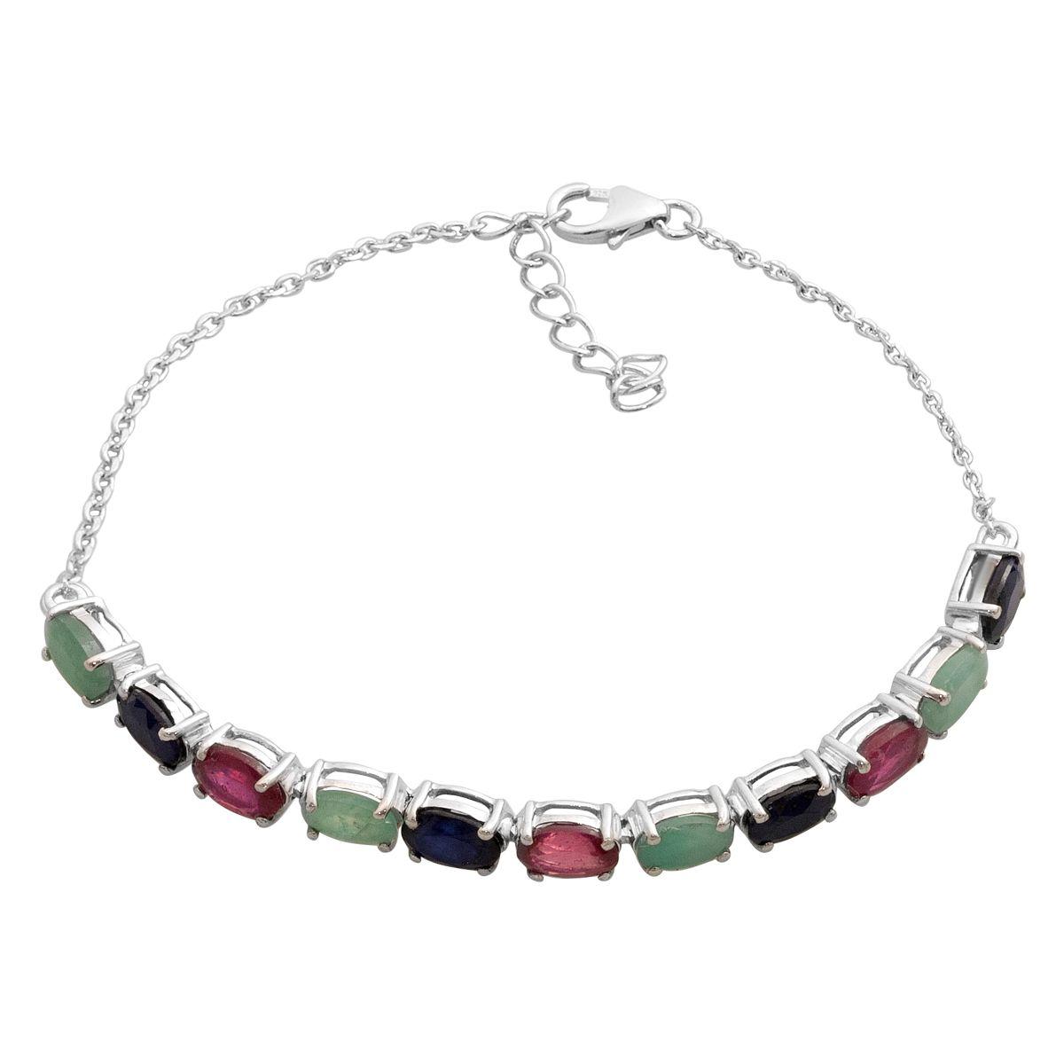 Срібний браслет Proba з натуральним рубіном, вага виробу 4,4 г (2190851) 1720 розмір, фото 1