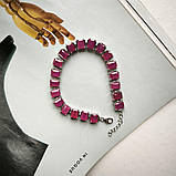 Срібний браслет Proba з натуральним рубіном, вага виробу 17,86 г (2190905) 1720 розмір, фото 3