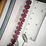 Срібний браслет Proba з натуральним рубіном, вага виробу 17,86 г (2190905) 1720 розмір, фото 6