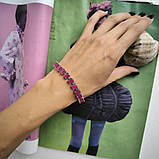 Срібний браслет Proba з натуральним рубіном, вага виробу 17,86 г (2190905) 1720 розмір, фото 7