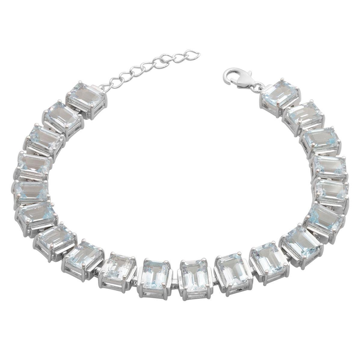 Срібний браслет Proba з натуральним топазом 24.425ct, вага виробу 17,66 г (2190929) 1720 розмір, фото 1