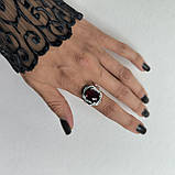 Срібне кільце Proba зі штучним гранатом nano 4.925ct, фіанітами, вага виробу 5,21 г (60002303) 17, фото 5