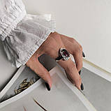 Срібне кільце Proba зі штучним гранатом nano 4.925ct, фіанітами, вага виробу 5,21 г (60002303) 17, фото 6