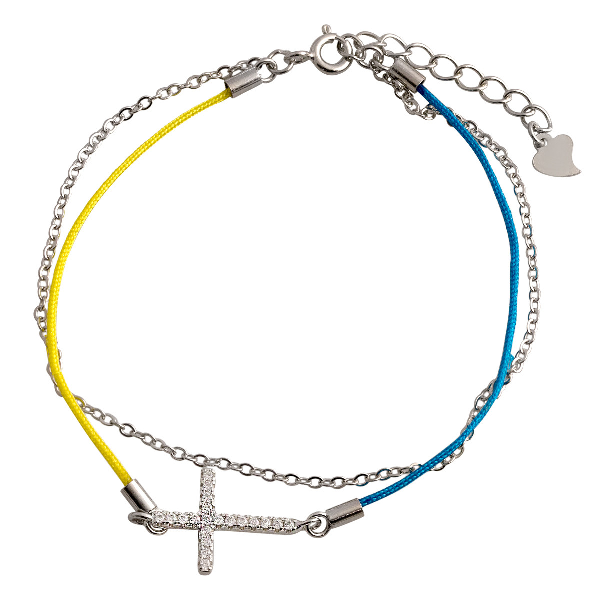 Срібний браслет Proba з фіанітами, вага виробу 2,13 г (2134053) 1720 розмір, фото 1