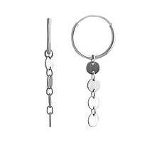 Срібні сережки Proba без каменів (2134305)