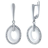 Срібні сережки Proba з керамікою (2030966)