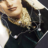 Срібне кольє Proba з натуральними перлами барочним, вага виробу 7,67 г (2174998) 450500 розмір, фото 2