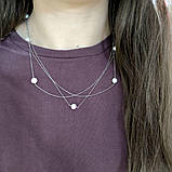 Срібне кольє Proba з натуральними перлами барочним, вага виробу 7,67 г (2174998) 450500 розмір, фото 4