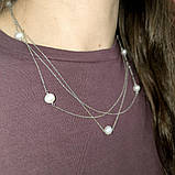 Срібне кольє Proba з натуральними перлами барочним, вага виробу 7,67 г (2174998) 450500 розмір, фото 5