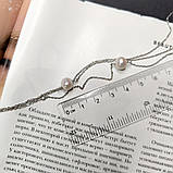 Срібне кольє Proba з натуральними перлами барочним, вага виробу 7,67 г (2174998) 450500 розмір, фото 6