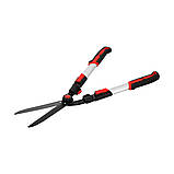 Ножиці по живоплоту з прямим лезами і телескопічними алюмін. ручками для стебел Ø≤ 6мм (l= 66-83см) леза l=22см Yato YT-88215, фото 3