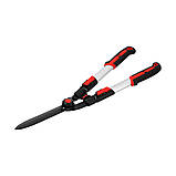 Ножиці по живоплоту з прямим лезами і телескопічними алюмін. ручками для стебел Ø≤ 6мм (l= 66-83см) леза l=22см Yato YT-88215, фото 6