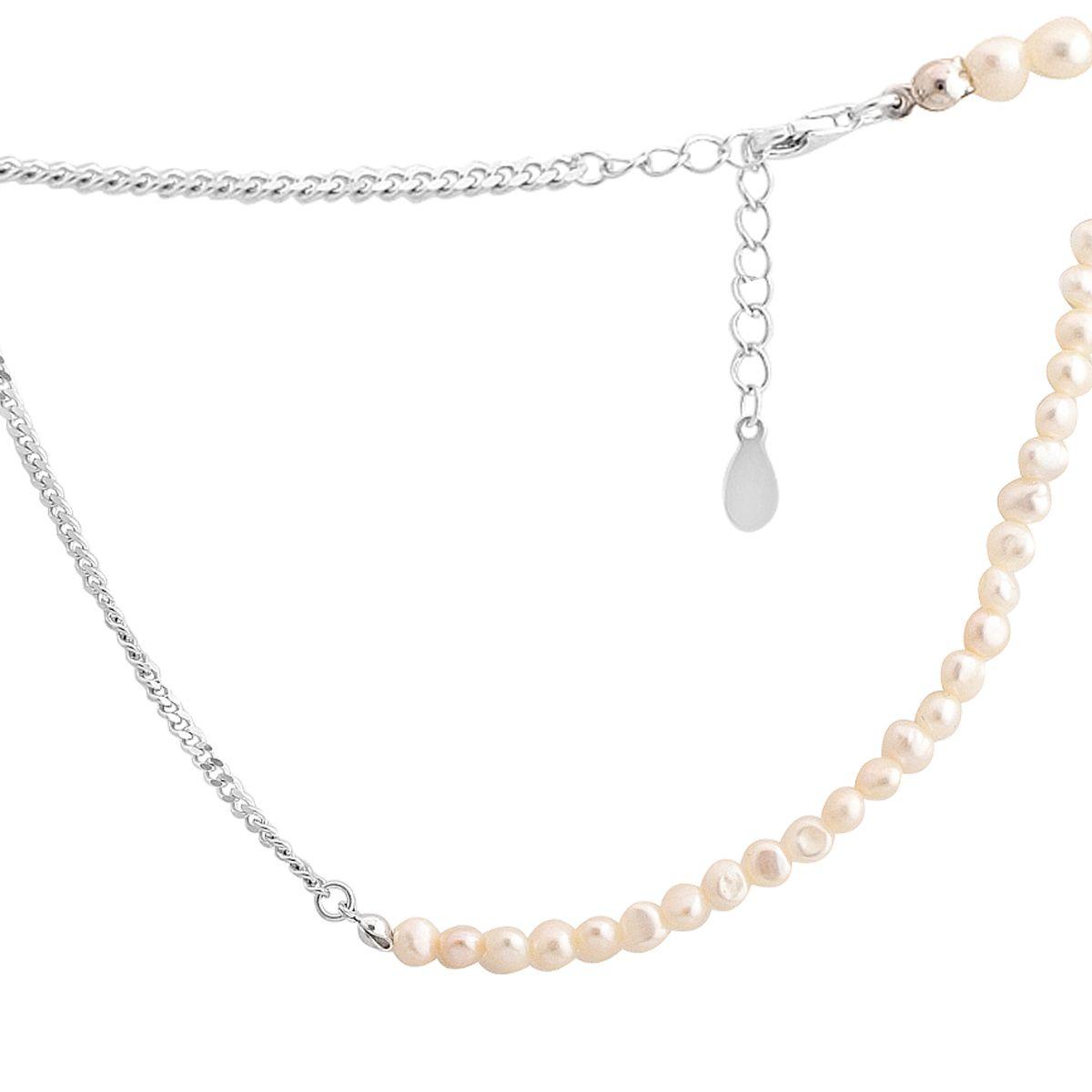 Срібне кольє Proba з натуральними перлами барочним, вага виробу 9,88 г (2175018) 450500 розмір, фото 1