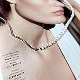 Срібне кольє Proba з натуральними перлами барочним, вага виробу 9,88 г (2175018) 450500 розмір, фото 2