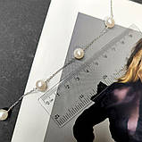 Срібне кольє Proba з натуральними перлами барочним, вага виробу 8,18 г (2175025) 400450 розмір, фото 5