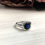Срібне кільце Proba із сапфіром nano 1.577ct, вага виробу 3,56 г (2033080) 17.5 розмір, фото 2