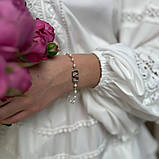 Срібний браслет Proba з натуральними перлами, вага виробу 4,59 г (2175292) 1520 розмір, фото 5