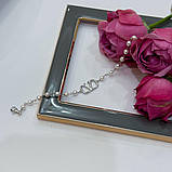 Срібний браслет Proba з натуральними перлами, вага виробу 4,59 г (2175292) 1520 розмір, фото 8