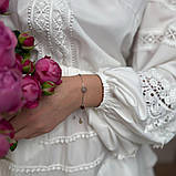 Срібний браслет Proba з без каменів, вага виробу 3,24 г (2037064) 1720 розмір, фото 4