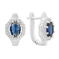 Срібні сережки Proba із сапфіром nano (2191780)