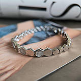 Срібний браслет Proba з фіанітами, вага виробу 12,09 гр (2191803) 1720 розмір, фото 3