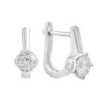 Срібні сережки Proba з фіанітами (2138785)