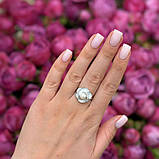 Срібне кільце Proba з натуральними перламутром, вага виробу 6,02 г (2175377) 17.5 розмір, фото 7