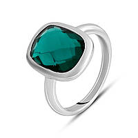 Срібне кільце Proba з аквамарином nano, вага виробу 3,74 г (2140146) 18 розмір