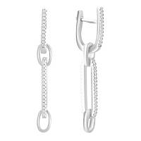 Срібні сережки Proba з фіанітами (2191827)