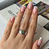 Срібне кільце Proba з натуральним смарагдом 0.4ct, вага виробу 6,32 г (2140719) 19 розмір, фото 4