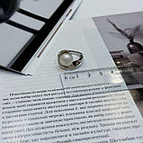 Срібне кільце Proba з натуральними перлами, вага виробу 8,24 г (2175650) 17 розмір, фото 4