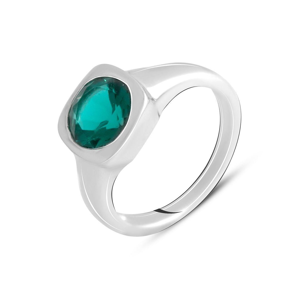 Срібне кільце Proba з аквамарином nano 1.647ct, вага виробу 3,68 г (2141310) 17 розмір, фото 1