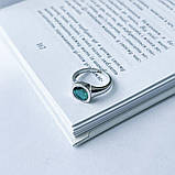 Срібне кільце Proba з аквамарином nano 1.647ct, вага виробу 3,68 г (2141310) 17 розмір, фото 3